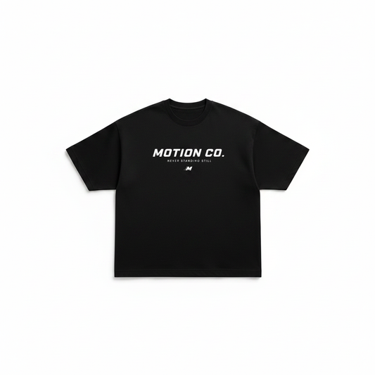 Motion Co. Oversized Graphic Tee in Black